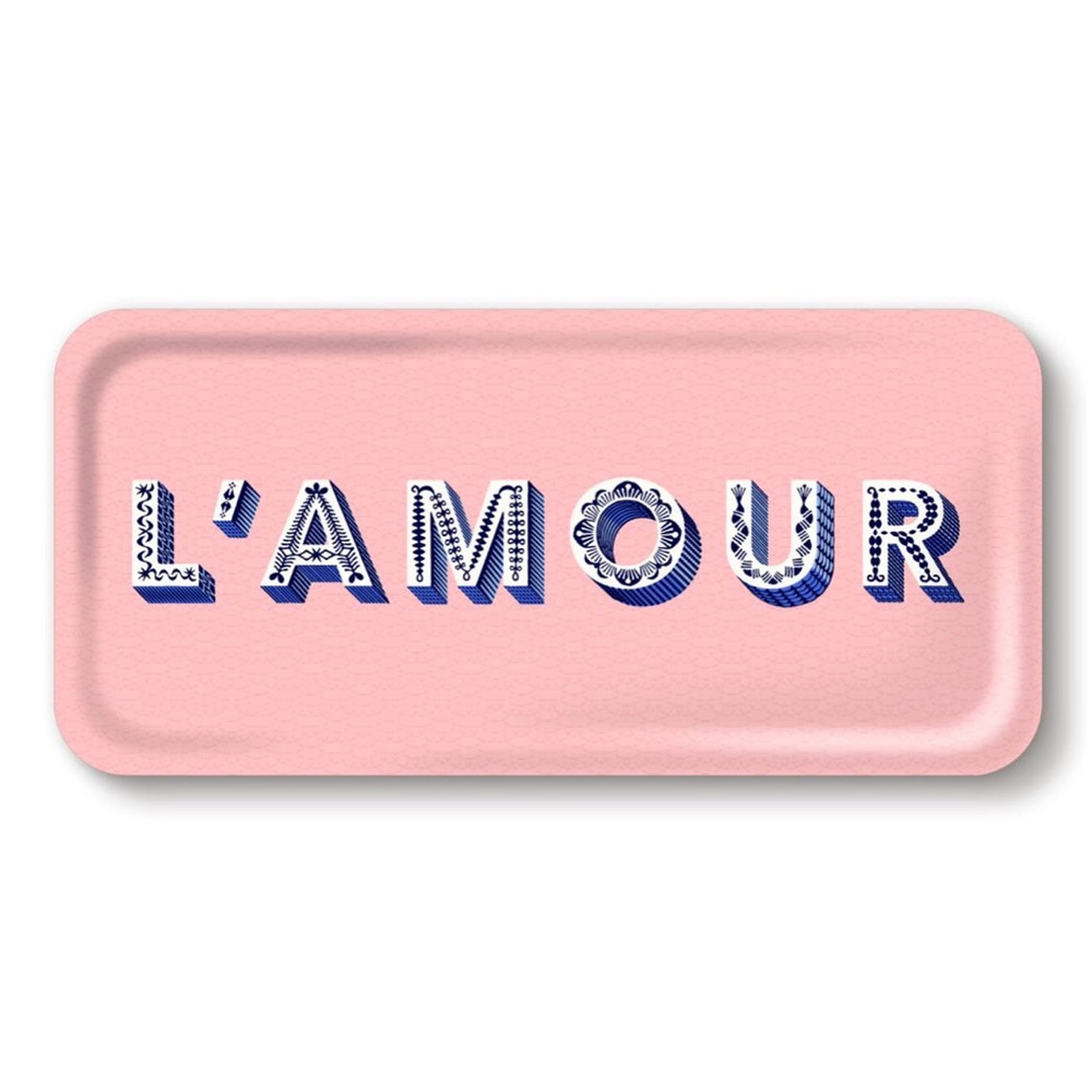 Pink L'AMOUR Tray by Asta Barrington for Jamida of Sweden